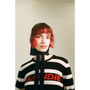 HADES Alphabet letter H hood model wearing tied