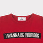 HADES I Wanna Be Your Dog, Red Iggy Pop Knit Neck Detail