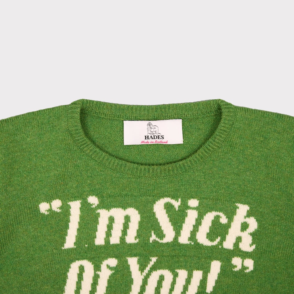 HADES "I'm Sick Of You!" Iggy Pop cropped jumper label detail