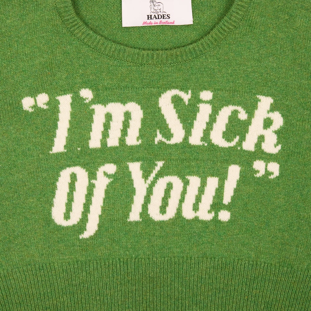 HADES "I'm Sick Of you!" Iggy Pop cropped jumper slogan photo