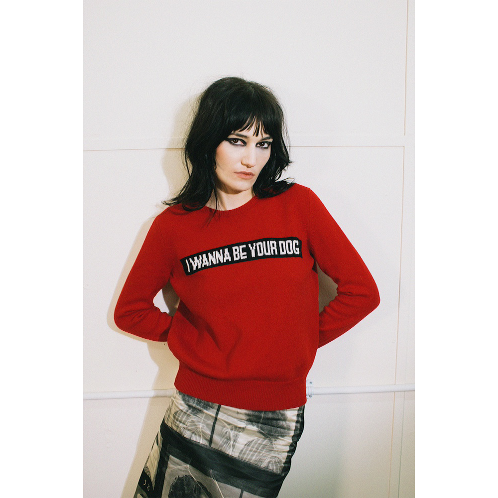 HADES I Wanna Be Your Dog, Red Iggy Pop Knit Model Shot