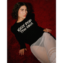 Model shot of 'The Idiot' jumper from the Iggy Pop collection