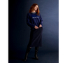 Model wearing the Joni Mitchell 'BLUE' knit 