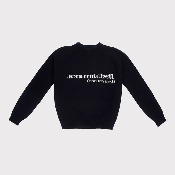 Front image of the Enough Said Knit from the Joni Mitchell Collection 