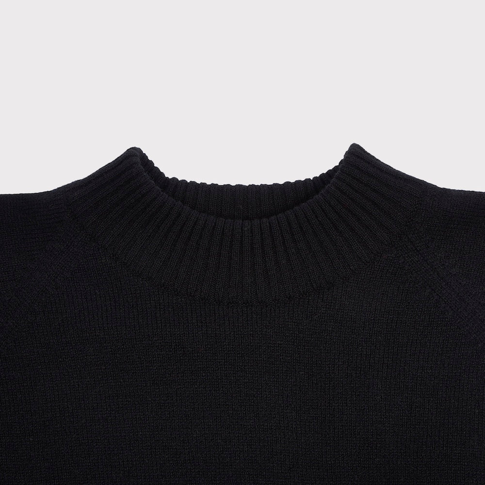 Neck detail of the Enough Said Knit from the Joni Mitchell Collection 