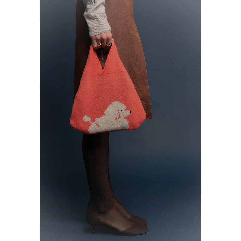 Model holding the Poodle Bag
