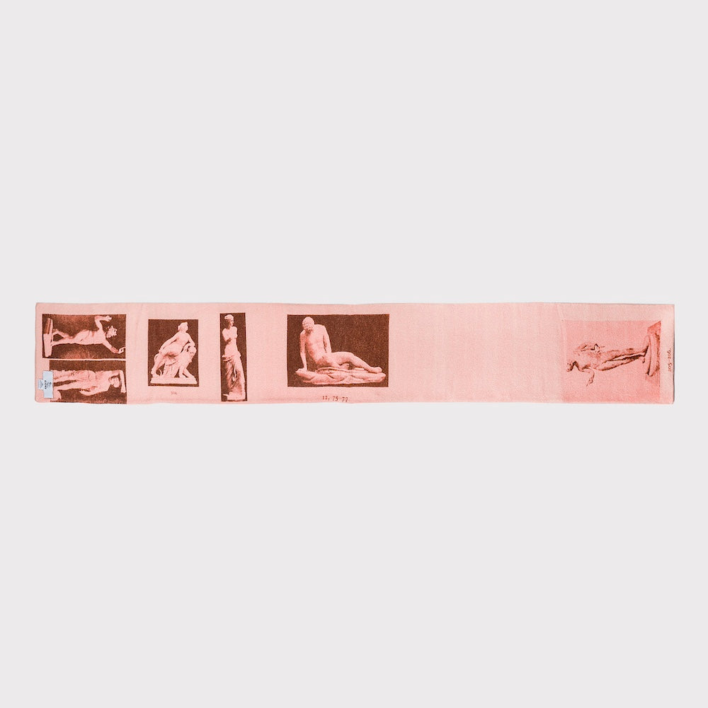 The Narcissus Scarf | Pale Pink & Brown