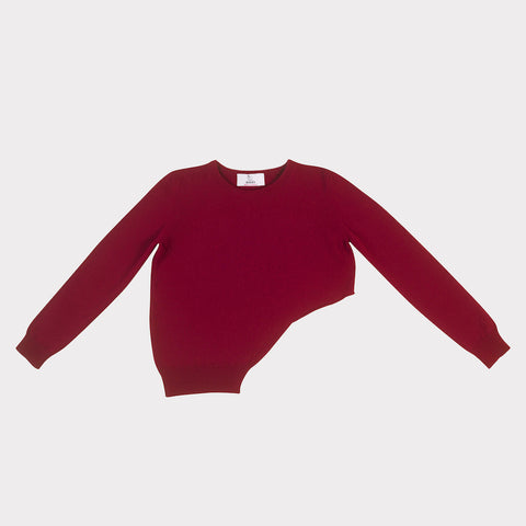Front image of the Blood Red Sabi Knit 