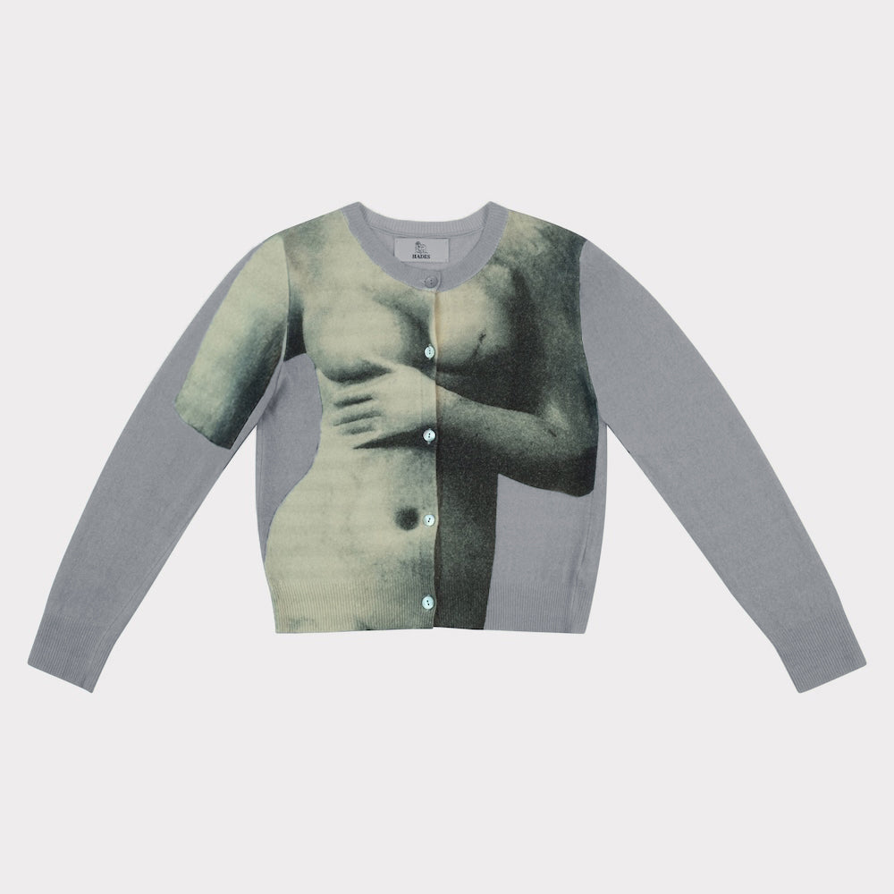 HADES Aphrodite Cardigan printed with the body of Aphrodite