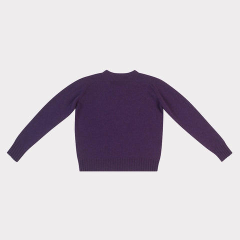 Back image of the April is the Cruellest Month Knit in Plum & Honey Orange