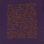 Detail image of the April is the Cruellest Month Knit in Plum & Honey Orange
