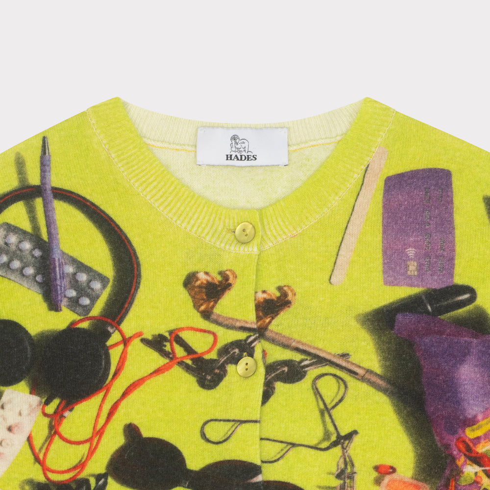 Handbag Cardigan neck detail image
