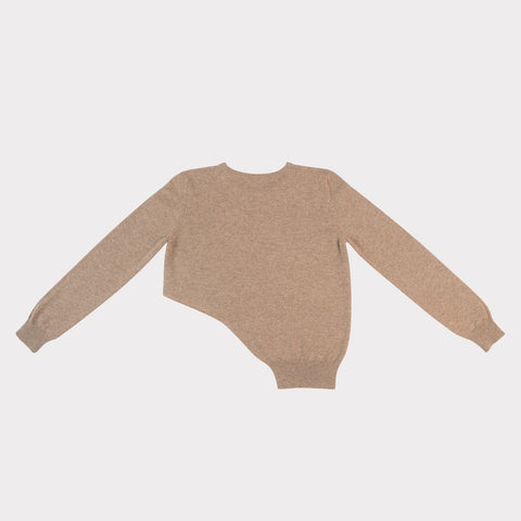 Back image of the Oatmeal Sabi knit 