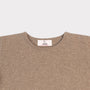 Neck detail of the Oatmeal Sabi knit 