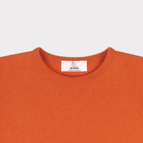 Orange Sabi knit neck detail 