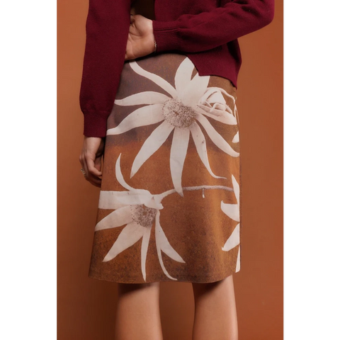 Back view of model wearing the Hanakotoba Skirt