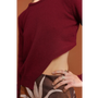Detail of the Sabi Knit in Blood Red