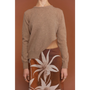 Model shot of the Oatmeal Sabi knit
