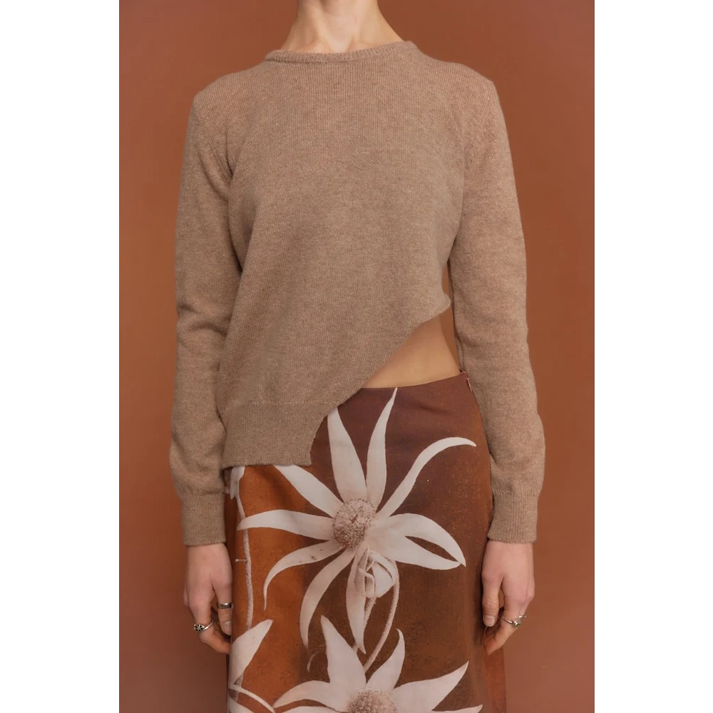 Model shot of the Oatmeal Sabi knit