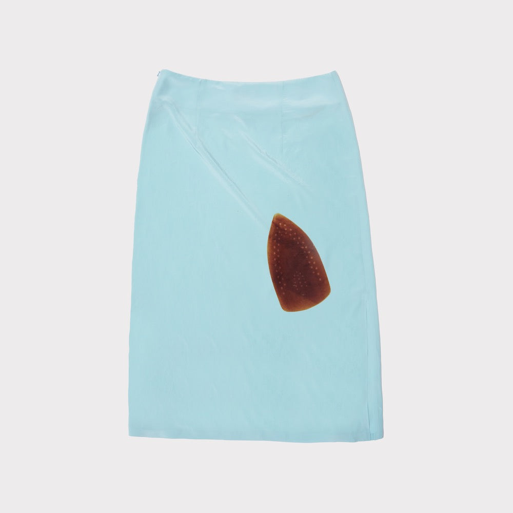 Back flatshot of The Iron Burn Skirt from the I Love You* collection 