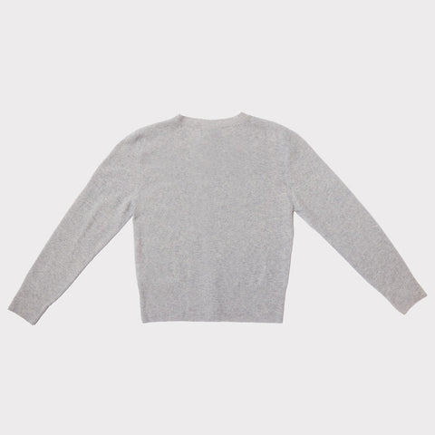 Back flatshot showing the front of The Kissing Cardigan