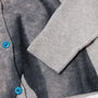 Detail flatshot showing the texture and buttons of The Kissing Cardigan