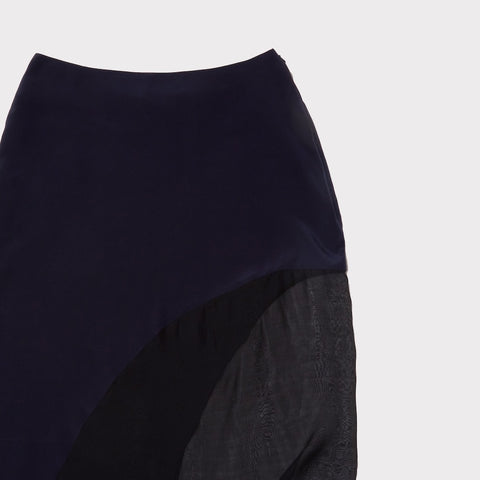 Detail shot of  sheer panel on The Delusion Skirt from the I Love You* collection 