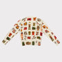 Flatshot of the back of the Paperdolls cardigan.