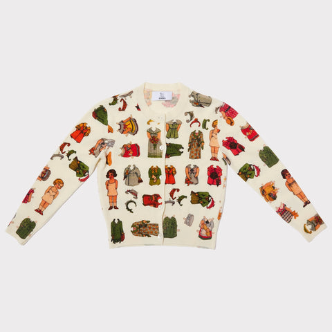 Flatshot of the front of the Paperdolls cardigan.