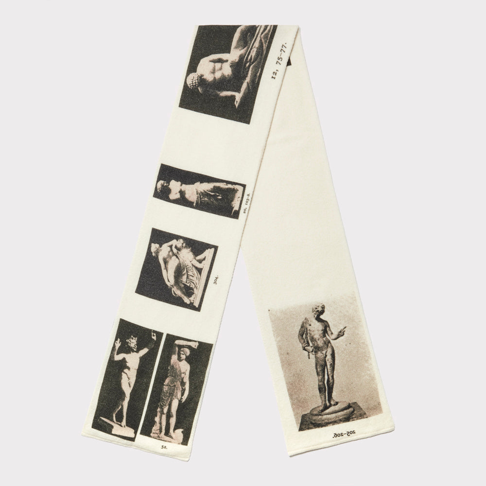 HADES Narcissus scarf in Ivory and Black