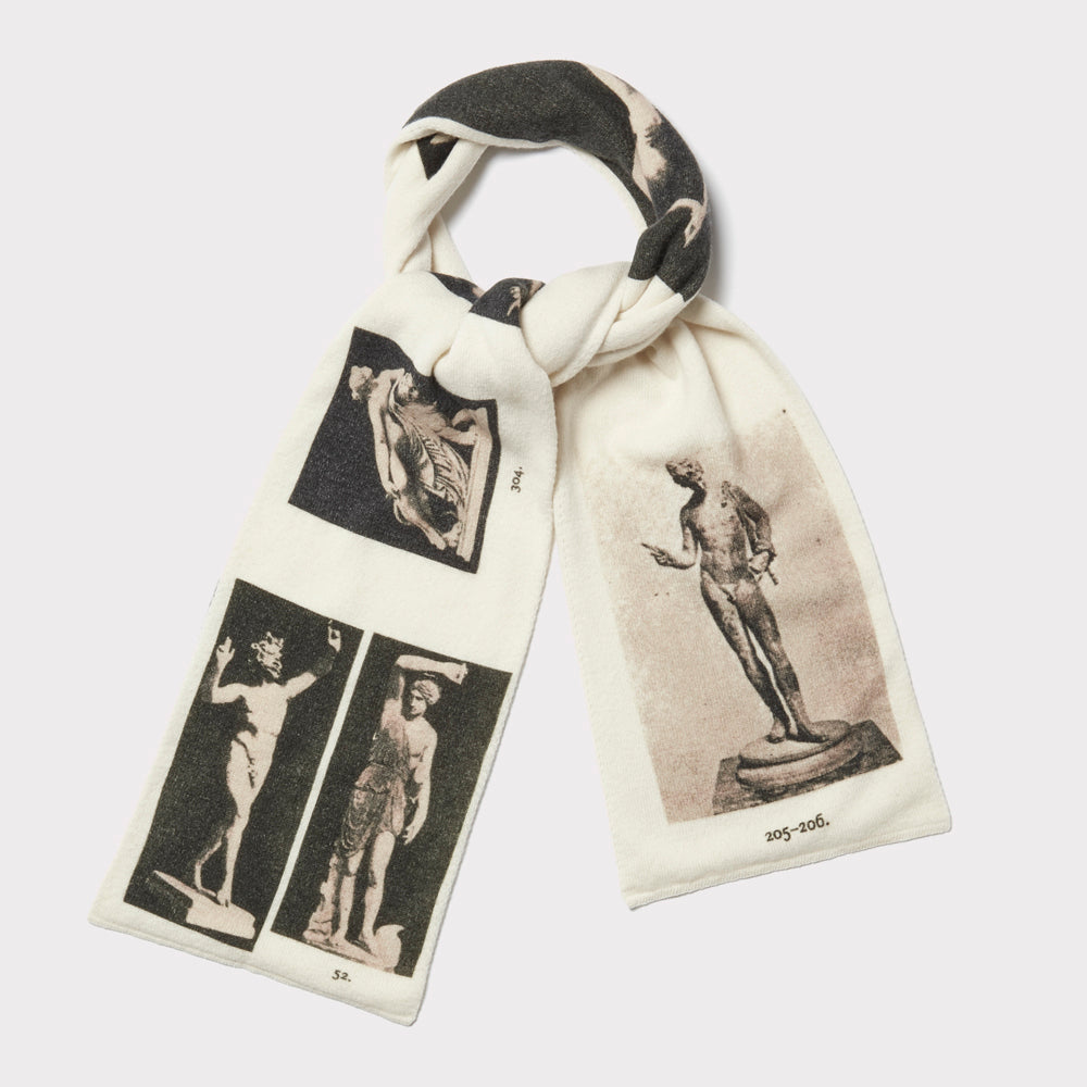 The Narcissus Scarf | Ivory & Black