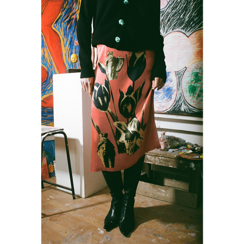 Model wearing HADES Afternoon of Life skirt