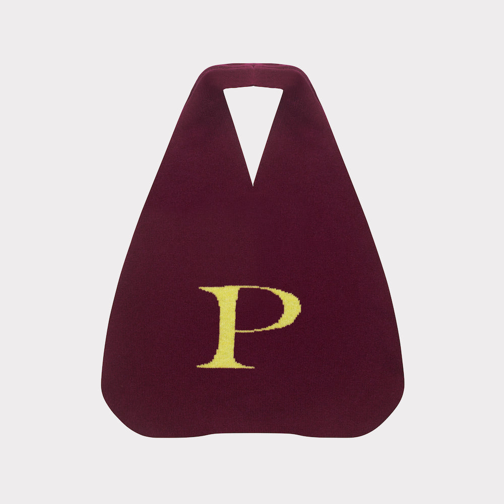 HADES Wool letter P Bag Front