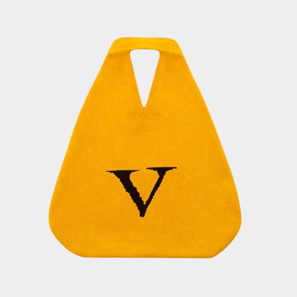 HADES Wool letter V Bag Front