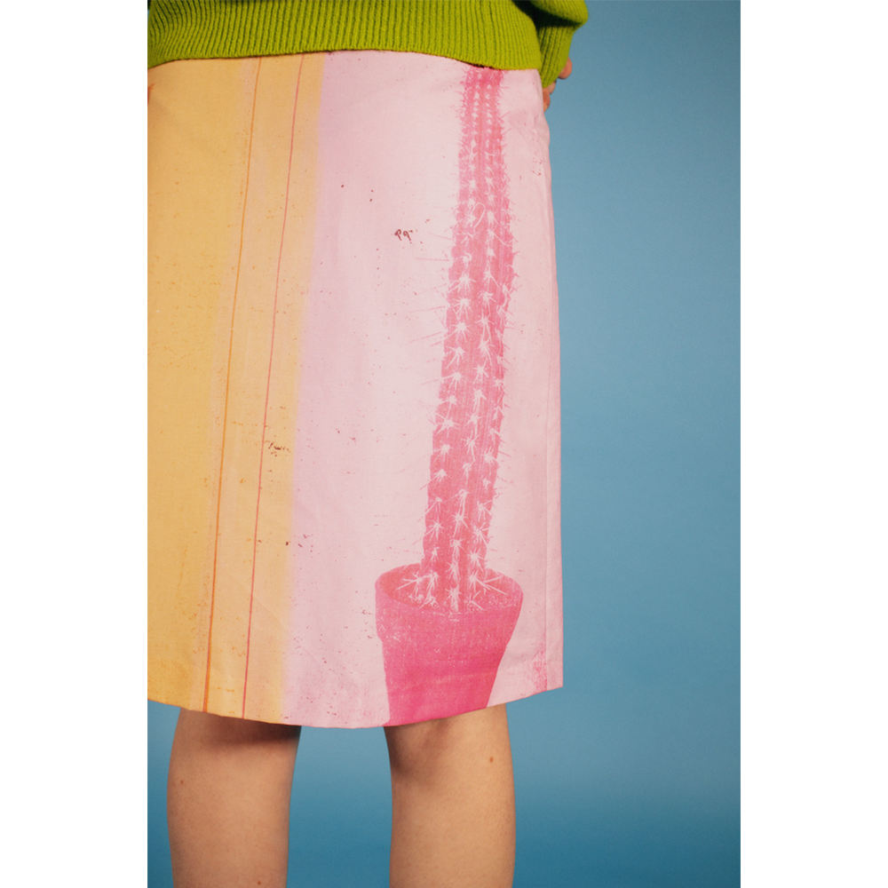 Upclose shot of the back of the Phallic skirt
