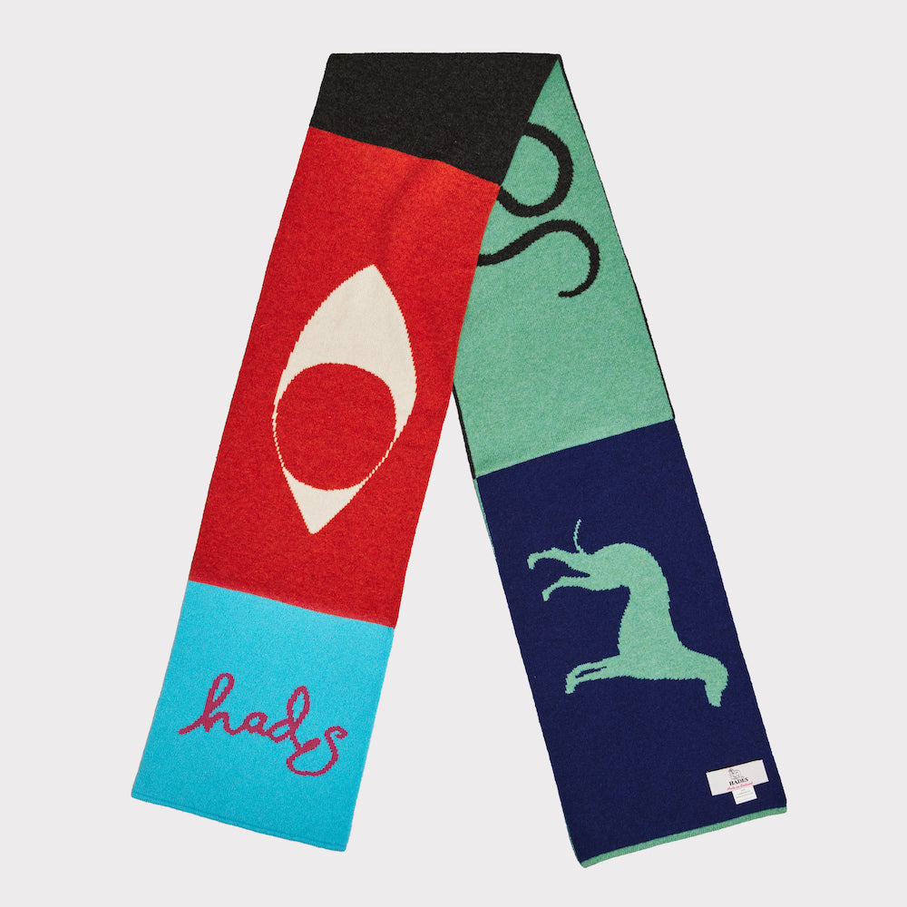 Eccentric Scarf | Whippet, Snake & Eye