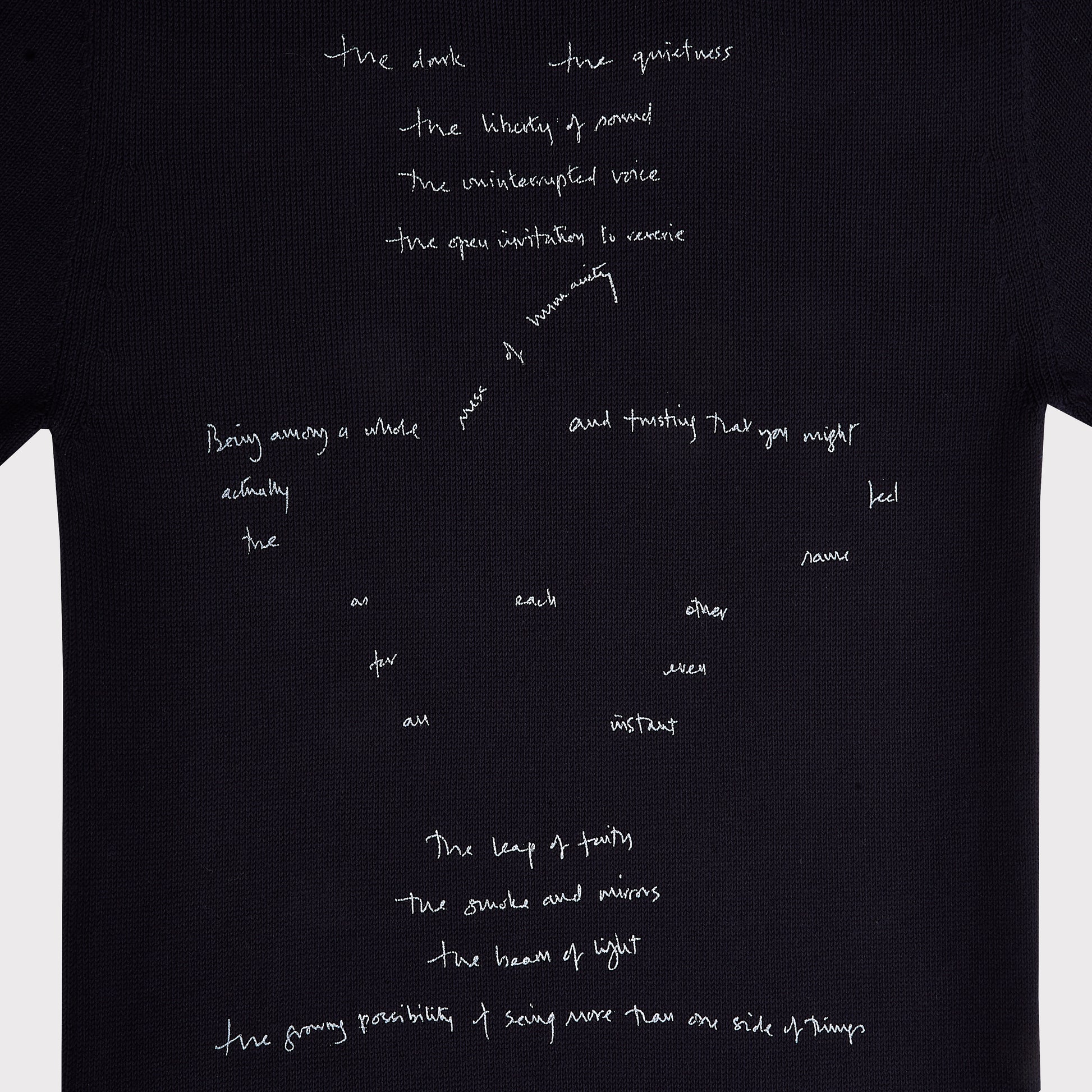 Close up flatshot of the "Dear Fellow Humans" dress.