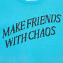 Closeup flatshot of the "Make Friends With Chaos" knit 