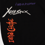 Close up of the text on the 'I am a Cliché' jumper