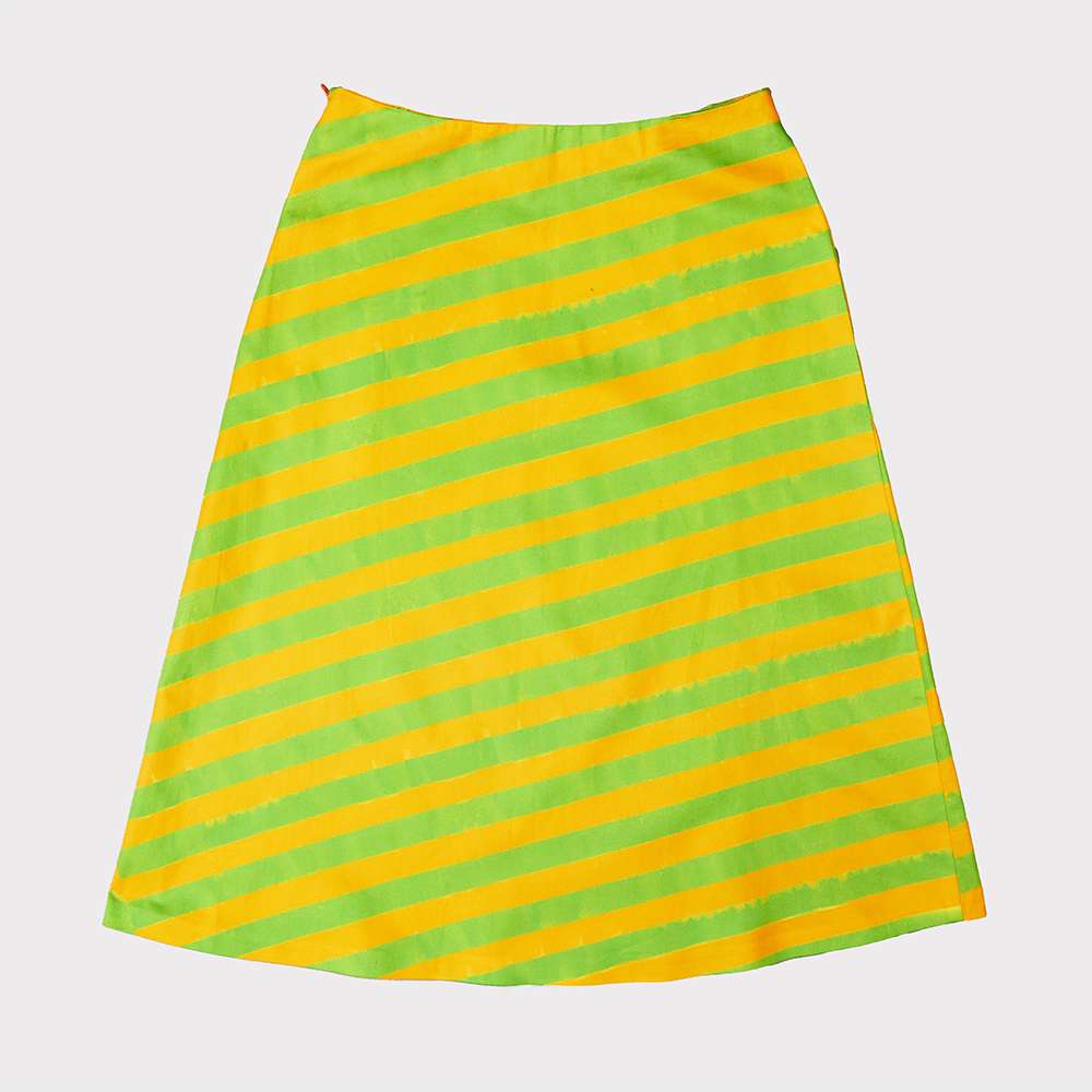 Back flat shot of the 'Day-Glo' skirt 