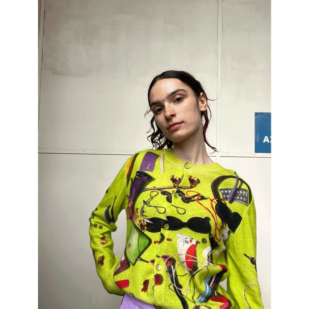 Handbag Cardigan in Gif Format on Model