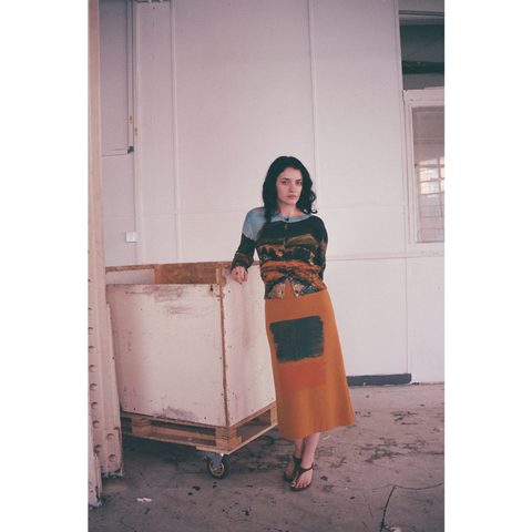 Model wearing the Countryside In Colour cardigan