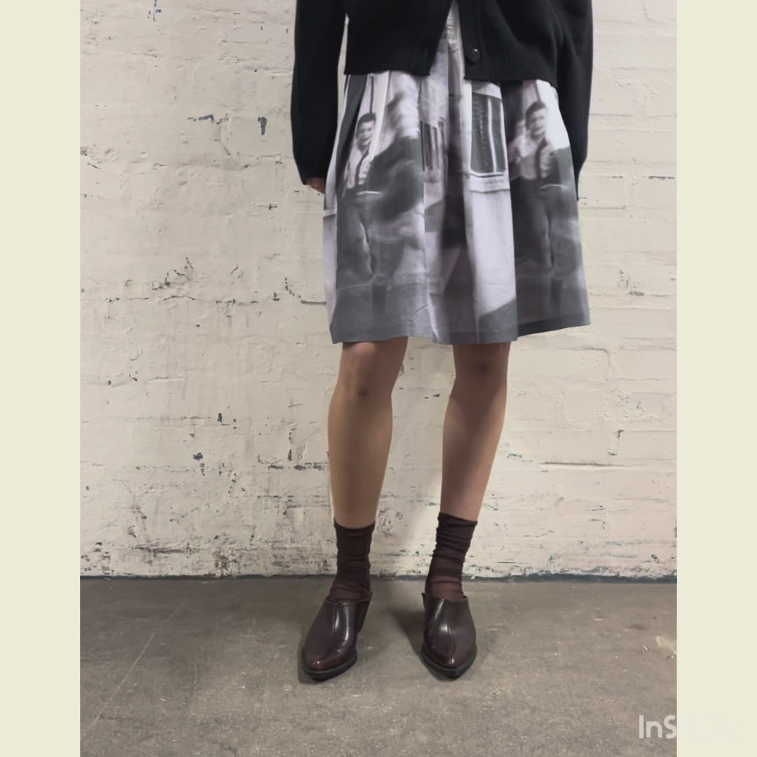 Model showing the fit of Ego Arcady skirt