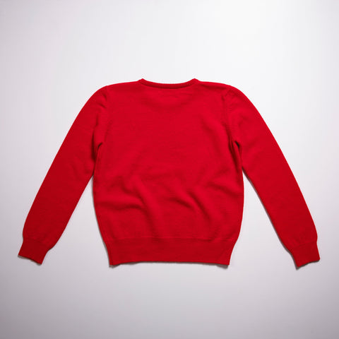 Red jumper made in the UK