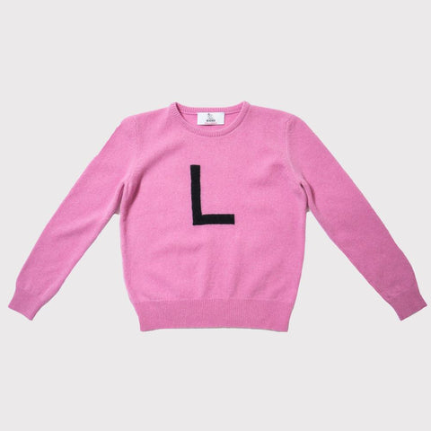 Hades L letter jumper, 100% wool made in Scotland