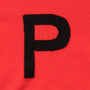 Alphabet jumper, P knit
