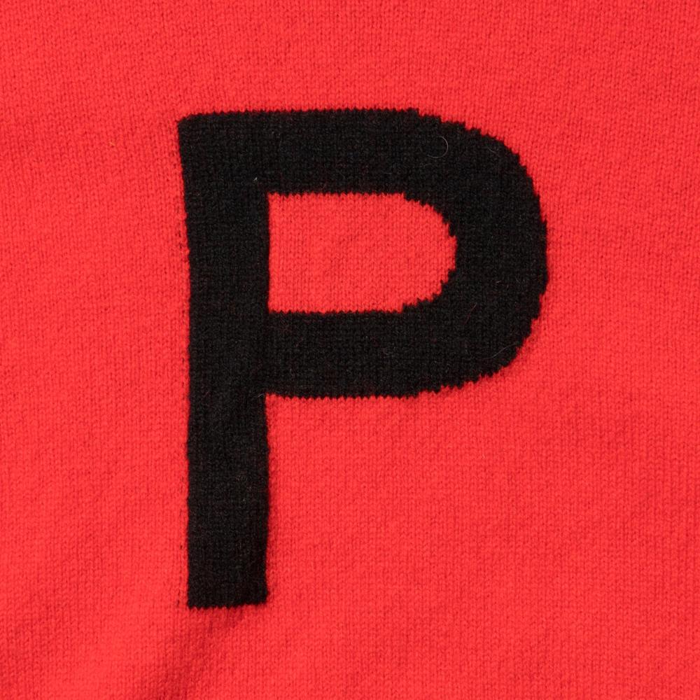 Alphabet jumper, P knit