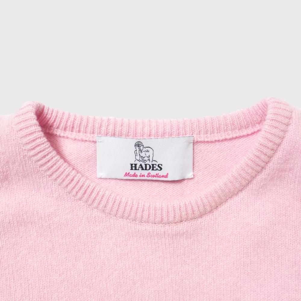 Pink jumper made in Scotland