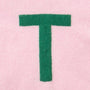 T letter jumper, 100% wool