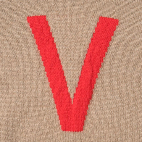 alphabet jumper V knit